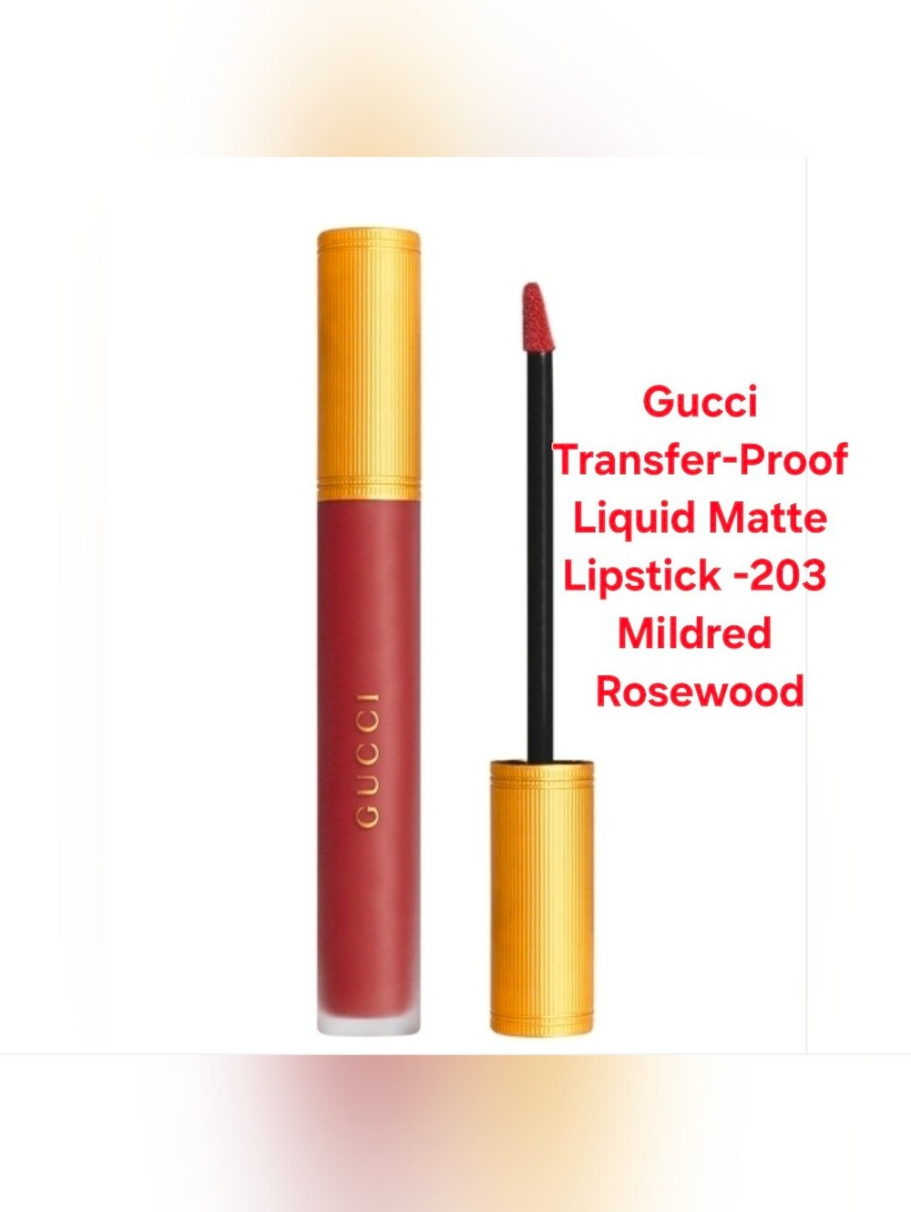 Gucci Transfer-Proof Liquid Matte Lipstick -203 ​Mildred ​Rosewood. BNIB